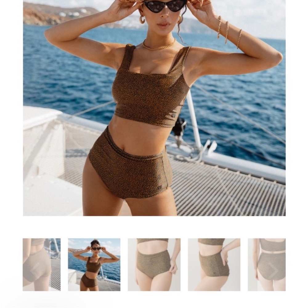 Albion Women's Swimwear in Black and Tan